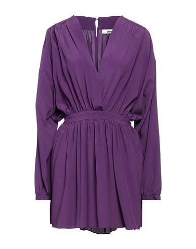 GRIFONI Short dress Plum 69% Acetate, 31% Silk