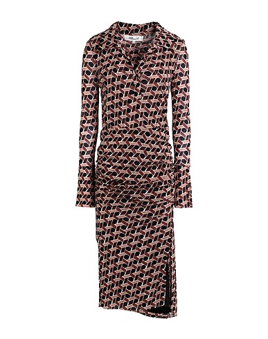 DIANE VON FURSTENBERG Midi dress Brown 100% Nylon