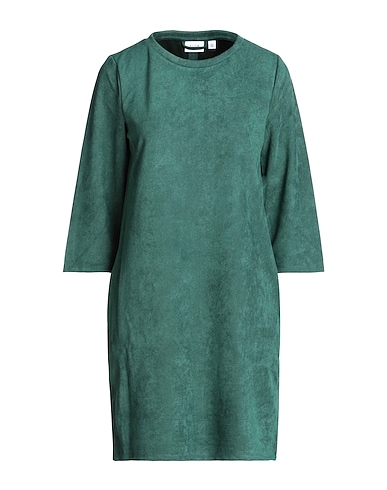 VILA Vestito corto Verde smeraldo 70% Poliestere riciclato, 24% Poliestere, 6% Elastan