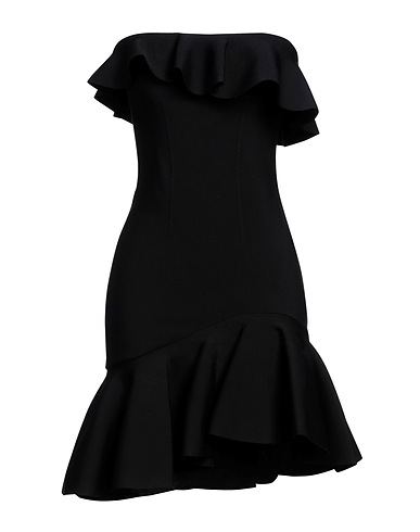 MCQUEEN Vestito corto Nero 62% Viscosa, 23% Poliammide, 13% Poliestere, 2% Elastan