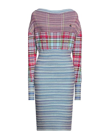 VIVIENNE WESTWOOD Short dress Blue 49% Viscose, 33% Cotton, 18% Polyester