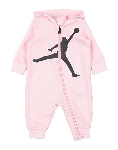 JORDAN ベビーロンパース  JDB HBR JUMPMAN HOODED COVERALL
 ピンク コットン 60% / ポリエステル 40%