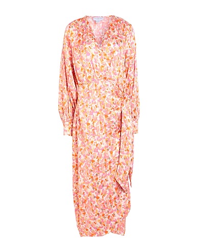 NEVER FULLY DRESSED Midi dress Orange 100% Viscose