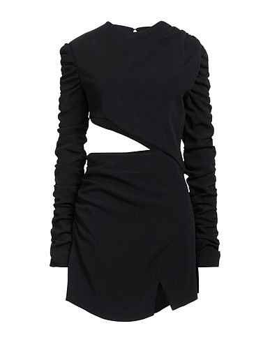 MINUIT Vestito corto Nero 66% Viscosa, 31% Acetato, 3% Elastan