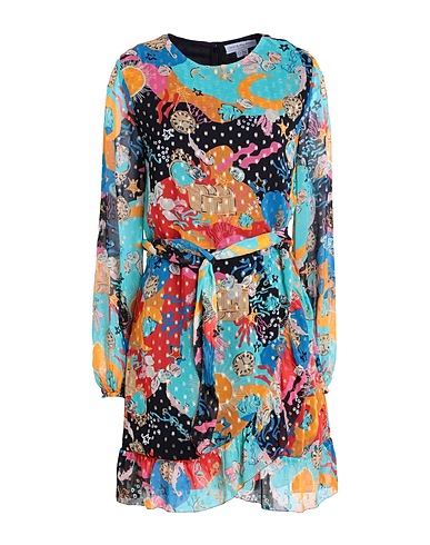 NEVER FULLY DRESSED Short dress 92% Viscose, 4% Metallic fiber, 4% Nylon