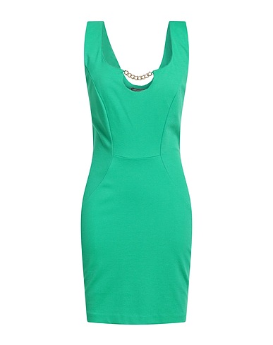 CRISTINAEFFE Short dress Green 68% Viscose, 27% Polyamide, 5% Elastane