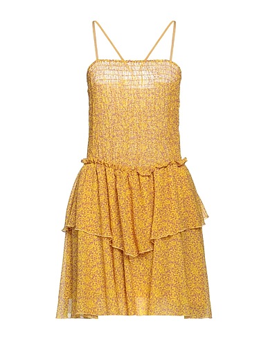CRISTINAEFFE Vestito corto Giallo 100% Poliestere