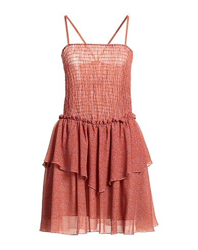 CRISTINAEFFE Short dress Rust 100% Polyester