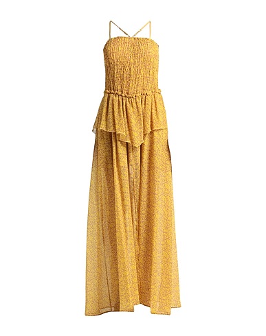 CRISTINAEFFE Long dress Yellow 100% Polyester