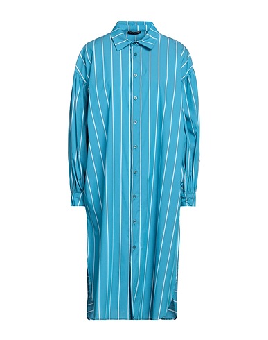 CRISTINAEFFE Striped shirt Azure 68% Cotton, 30% Nylon, 2% Elastane
