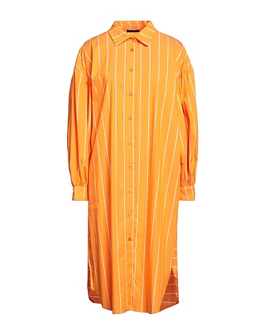 CRISTINAEFFE Striped shirt Orange 68% Cotton, 30% Nylon, 2% Elastane