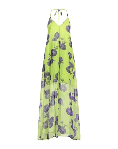 CRISTINAEFFE Long dress Light green 100% Polyester
