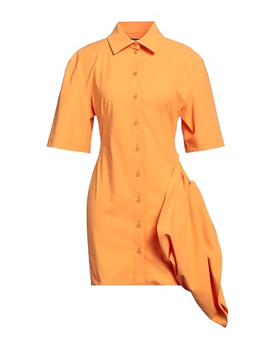 JACQUEMUS Vestito chemisier LE RAPHIA Arancione 55% Poliammide, 36% Cotone, 9% Elastan