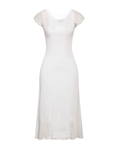 EMPORIO ARMANI Midi dress Ivory 76% Viscose, 24% Polyamide