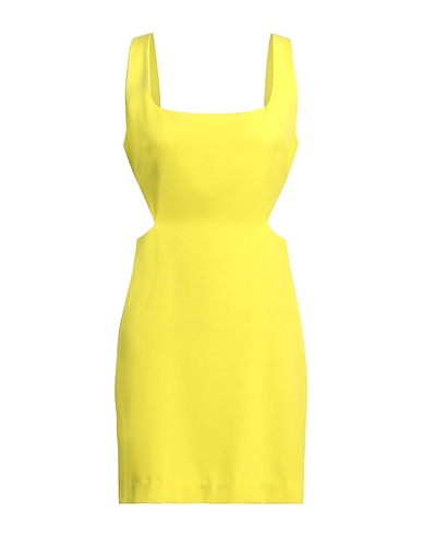 P.A.R.O.S.H. Short dress Yellow 97% Polyester, 3% Elastane