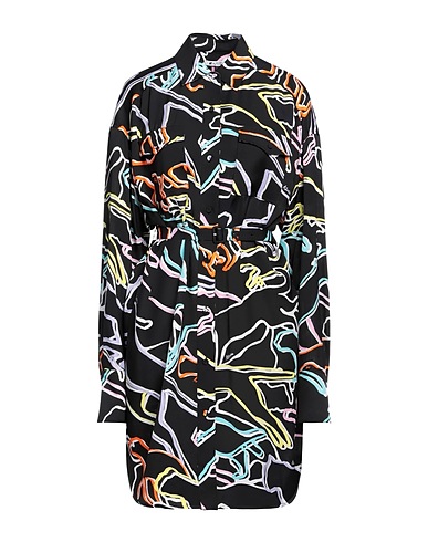 KRIZIA Vestito chemisier Nero 55% Viscosa, 45% Seta