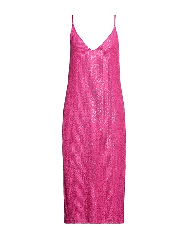 IN THE MOOD FOR LOVE Midi dress Fuchsia 100% Polyester