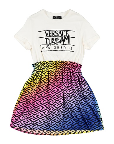 VERSACE YOUNG Vestito Bianco 100% Cotone, Poliestere