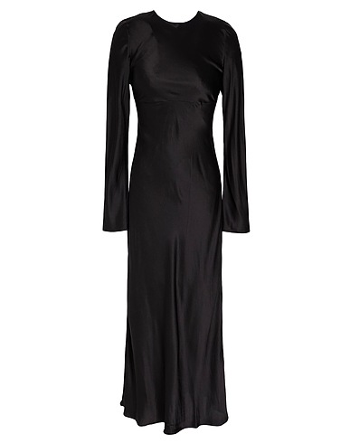 8 by YOOX Elegant dress SILK OPEN-BACK MAXI DRESS
 Black 100% Silk