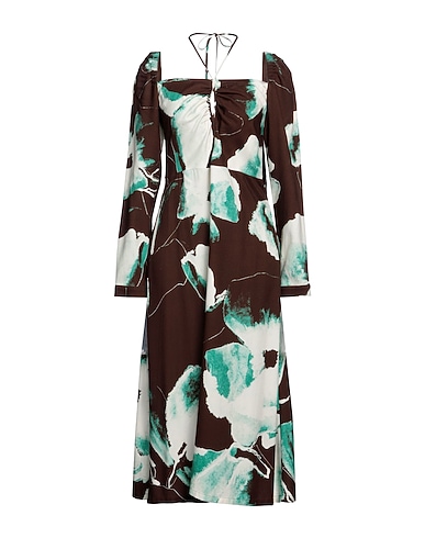 LIVIANA CONTI Midi dress TESTA DI MORO 100% Viscose