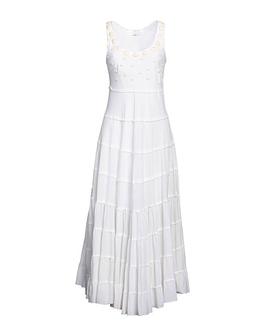 CERDELLI Long dress White 100% Cotton