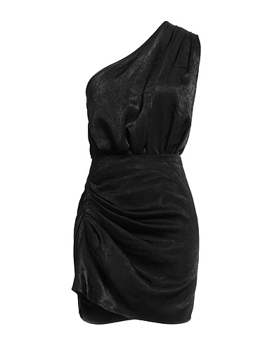IN THE MOOD FOR LOVE One-shoulder dress Black 100% Polyester