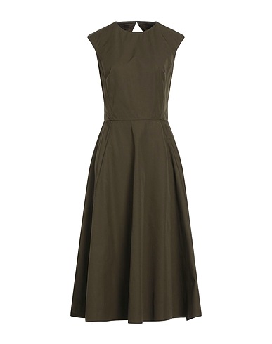 RALPH LAUREN COLLECTION Midi dress Military green 100% Cotton