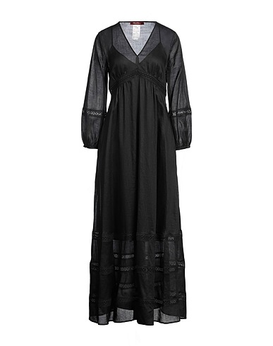 MAX MARA STUDIO Long dress Black 100% Ramie
