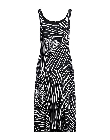 VERSACE Midi dress Black 100% Viscose, Polyester