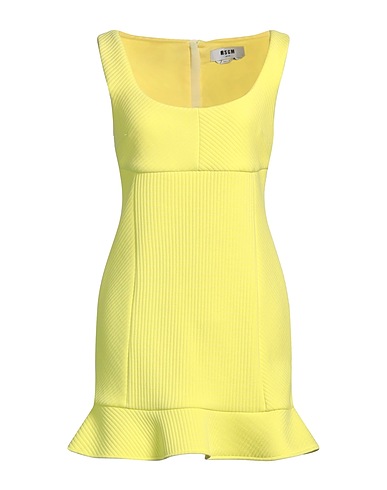 MSGM Short dress Yellow 100% Polyamide