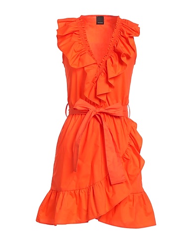 PINKO Short dress Orange 100% Cotton