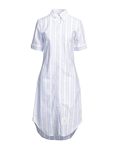 THOM BROWNE Midi dress Sky blue 100% Cotton