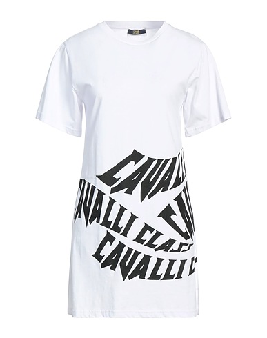 CAVALLI CLASS Short dress White 100% Cotton