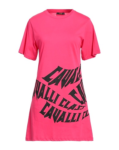 CAVALLI CLASS Short dress Fuchsia 100% Cotton