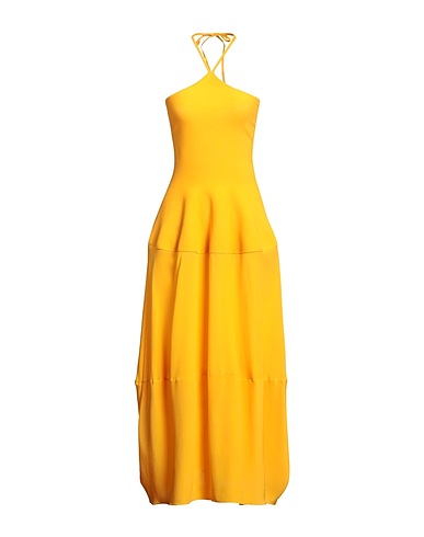 STELLA McCARTNEY Long dress Marigold 83% Viscose, 17% Polyester, Silk