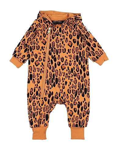 MINI RODINI Baby jumpsuit Camel 100% Organic cotton