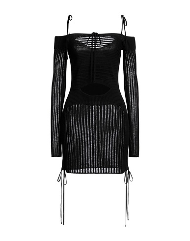 ANDREĀDAMO Sheath dress Black 80% Viscose, 10% Polyester, 9% Polyamide, 1% Elastane