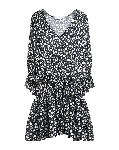 ODI ET AMO Midi dress Black 70% Viscose, 30% Silk, Polyester
