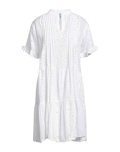 ICONIQUE Short dress White 100% Cotton