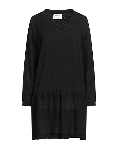 CECILIE Copenhagen Kurzes Kleid Schwarz 100% Baumwolle