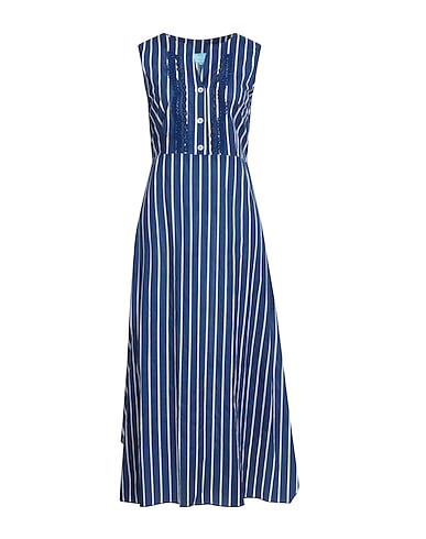 ICONIQUE Long dress Navy 100% Cotton