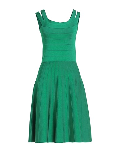 PINKO Short dress Green 86% Viscose, 13% Polyamide, 1% Elastane