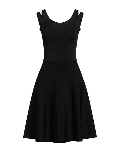 PINKO Short dress Black 86% Viscose, 13% Polyamide, 1% Elastane