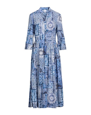 ELEVENTY Midi dress Blue 100% Cotton