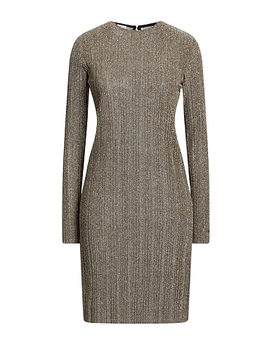 GAëLLE Paris Short dress Gold 100% Polyester, Elastane