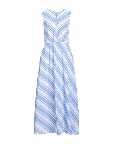 ICONIQUE Midi dress Pastel blue 55% Cotton, 45% Linen
