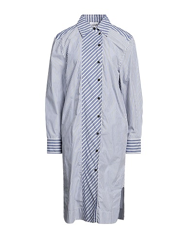 GANNI Midi dress Slate blue 100% Organic cotton