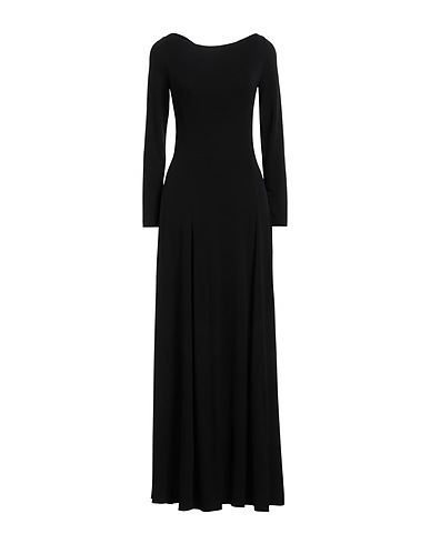 EMPORIO ARMANI Long dress Black 96% Viscose, 4% Elastane