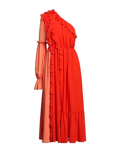 THREE FLOOR Midi dress Orange 100% Polyester