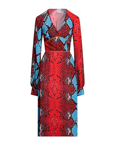 STELLA JEAN Midi dress Red 100% Viscose, Polyester